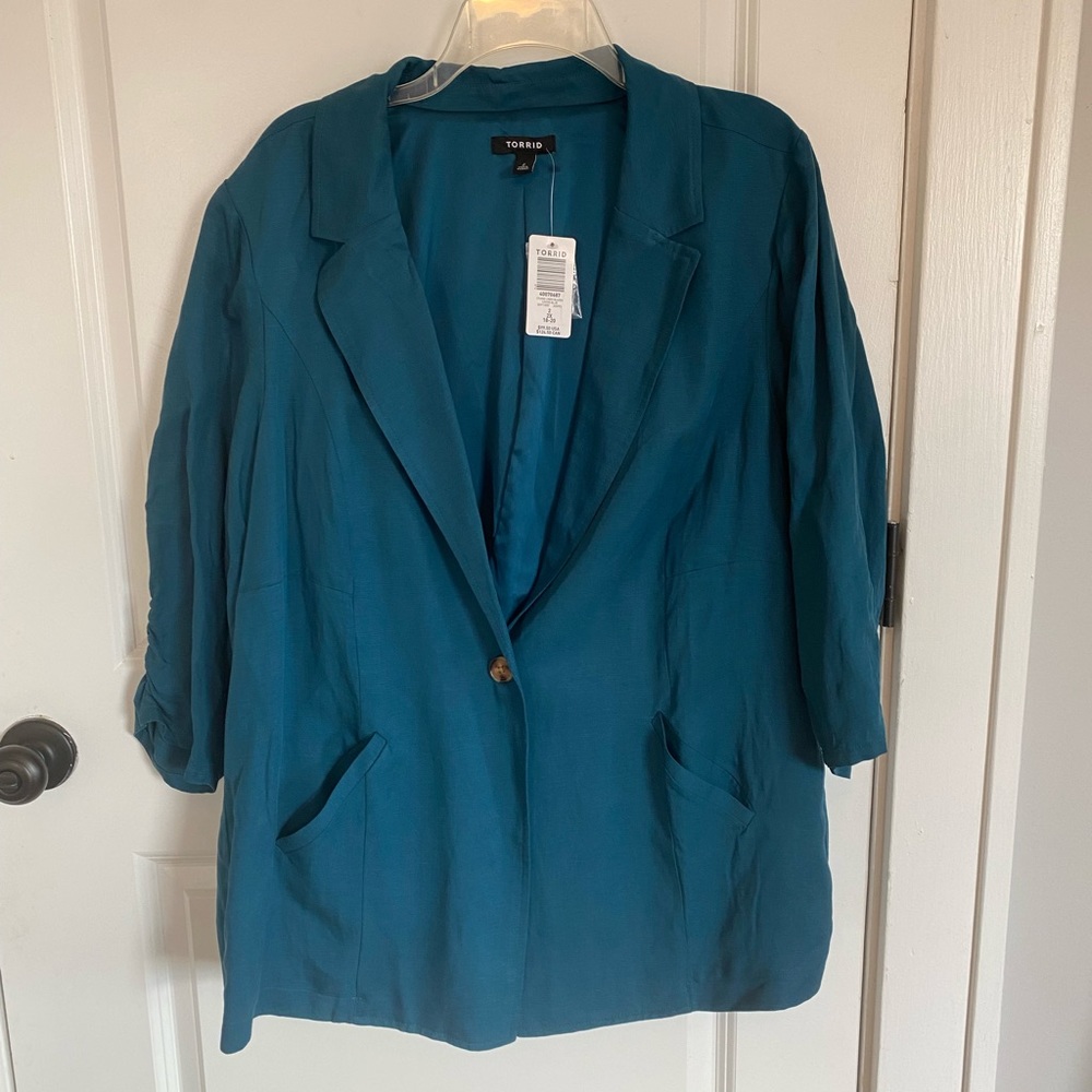Torrid Studio Linen Blazer